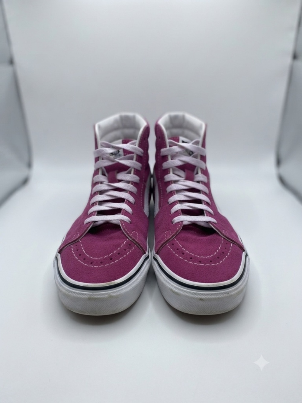Vans Off the Wall High-Top Sneakers - Vibrant Magenta Suede Women’s 7 / Men’s